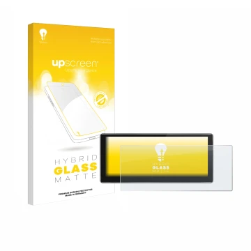 Front side of a product packaging with the brand logo upscreen. Next to it is the device Joying 4G Car Radio 10.25