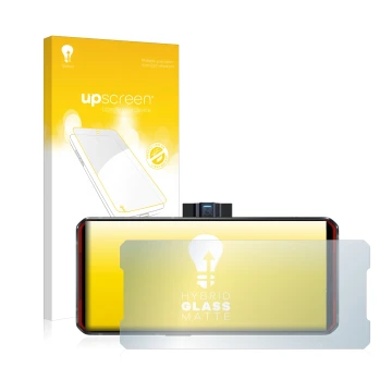 Front side of a product packaging with the brand logo upscreen. Next to it is the device Lenovo Legion Duel shown with the cor