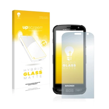 Front side of a product packaging with the brand logo upscreen. Next to it is the device Brondi Amico shown with the correspon