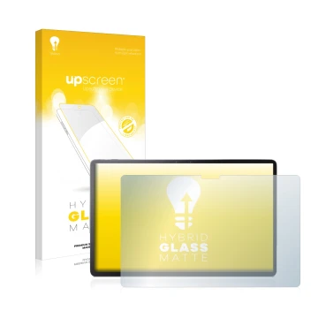 Front side of a product packaging with the brand logo upscreen. Next to it is the device Lenovo Tab P11 Pro shown with the cor