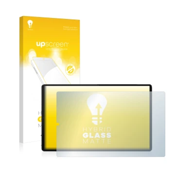 Front side of a product packaging with the brand logo upscreen. Next to it is the device Lenovo Tab M10 FHD Plus (Landscape) s