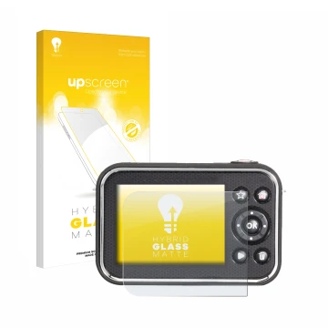 Front side of a product packaging with the brand logo upscreen. Next to it is the device Vtech Kidizoom Video Studio HD shown 