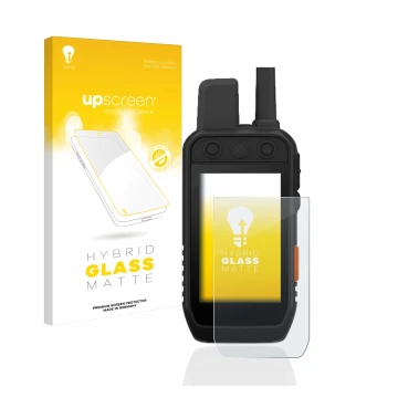 Front side of a product packaging with the brand logo upscreen. Next to it is the device Garmin Alpha 200 K shown with the cor