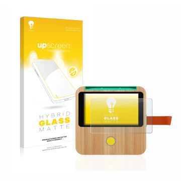 Front side of a product packaging with the brand logo upscreen. Next to it is the device tigerbox Touch shown with the corresp