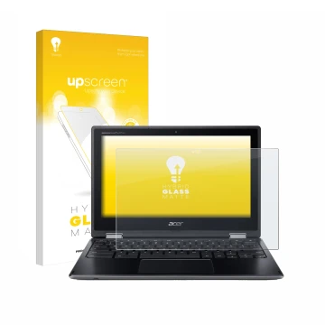 Front side of a product packaging with the brand logo upscreen. Next to it is the device Acer Chromebook Spin 511 R752TN-C5P0 