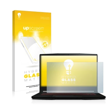 Front side of a product packaging with the brand logo upscreen. Next to it is the device MSI GF63 Thin 10SCXR shown with the c