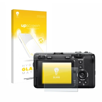 Front side of a product packaging with the brand logo upscreen. Next to it is the device Sony FX3 shown with the corresponding