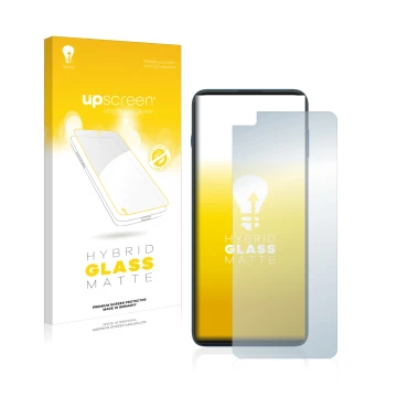 Front side of a product packaging with the brand logo upscreen. Next to it is the device Motorola Moto G100 shown with the cor