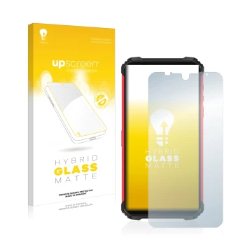 Front side of a product packaging with the brand logo upscreen. Next to it is the device Ulefone Armor 8 Pro shown with the co