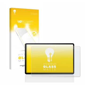 Front side of a product packaging with the brand logo upscreen. Next to it is the device Samsung Galaxy Tab S7 FE (Landscape) 