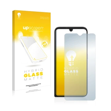 Front side of a product packaging with the brand logo upscreen. Next to it is the device Motorola Defy 2021 shown with the cor