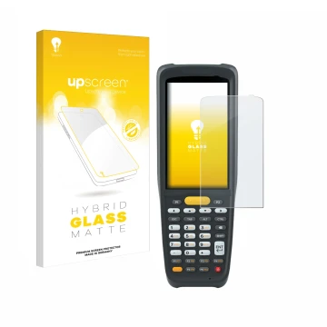 Front side of a product packaging with the brand logo upscreen. Next to it is the device Zebra MC2200 shown with the correspon