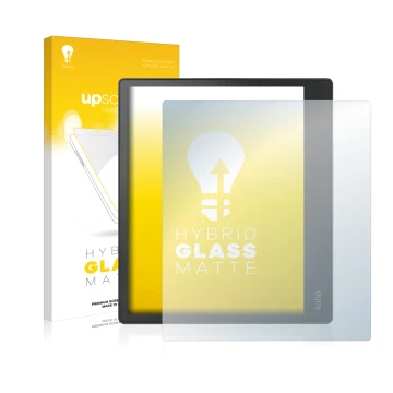 Front side of a product packaging with the brand logo upscreen. Next to it is the device Kobo Elipsa shown with the correspond