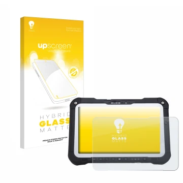 Front side of a product packaging with the brand logo upscreen. Next to it is the device Panasonic Toughbook FZ-G2 shown with 