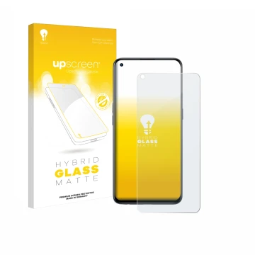 Front side of a product packaging with the brand logo upscreen. Next to it is the device realme GT Master Edition shown with t