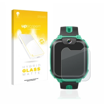 Front side of a product packaging with the brand logo upscreen. Next to it is the device Imoo Watch Phone Z1 shown with the co