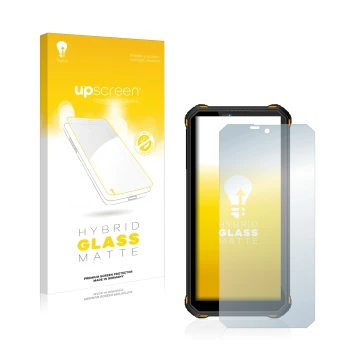 Front side of a product packaging with the brand logo upscreen. Next to it is the device Oukitel WP15 5G shown with the corres