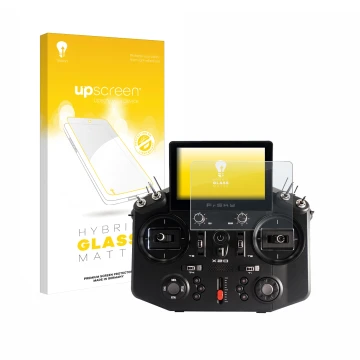 Front side of a product packaging with the brand logo upscreen. Next to it is the device FrSky Tandem X20 shown with the corre