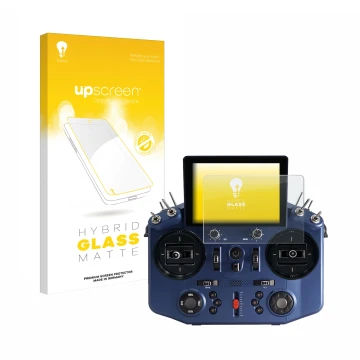 Front side of a product packaging with the brand logo upscreen. Next to it is the device FrSky Tandem X20S shown with the corr