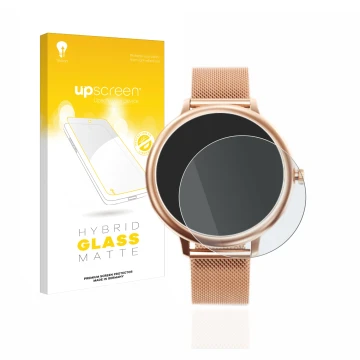 Front side of a product packaging with the brand logo upscreen. Next to it is the device Naixues Smartwatch CF80 1.08