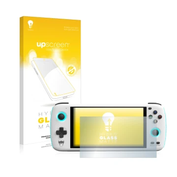 Front side of a product packaging with the brand logo upscreen. Next to it is the device AYN Odin shown with the corresponding