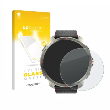 Front side of a product packaging with the brand logo upscreen. Next to it is the device Polar Grit X Pro Titan shown with the