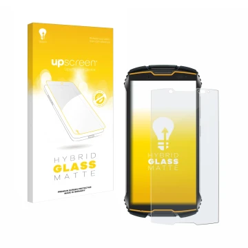 Front side of a product packaging with the brand logo upscreen. Next to it is the device Cubot King Kong Mini 2 shown with the