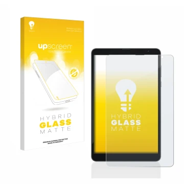 Front side of a product packaging with the brand logo upscreen. Next to it is the device Blackview Tab 6 shown with the corres