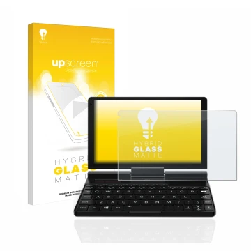 Front side of a product packaging with the brand logo upscreen. Next to it is the device GPD Pocket 3 shown with the correspon