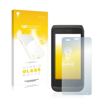 Front side of a product packaging with the brand logo upscreen. Next to it is the device Honeywell CT45 shown with the corresp