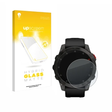 Front side of a product packaging with the brand logo upscreen. Next to it is the device Garmin epix (Gen. 2) shown with the c
