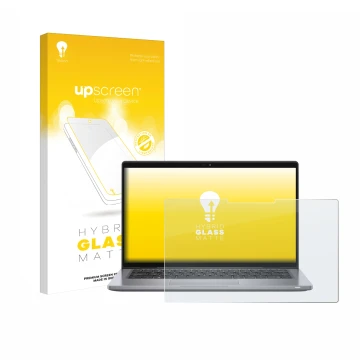 Front side of a product packaging with the brand logo upscreen. Next to it is the device Dell Latitude 7320 2-in-1 shown with 