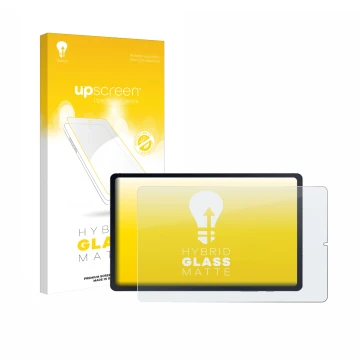 Front side of a product packaging with the brand logo upscreen. Next to it is the device Samsung Galaxy Tab S6 Lite LTE 2022 s