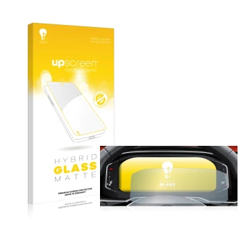 Front side of a product packaging with the brand logo upscreen. Next to it is the device Volkswagen Tiguan 2021 Digital Cockpi