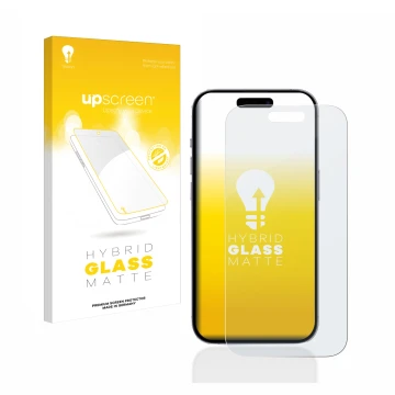 Front side of a product packaging with the brand logo upscreen. Next to it is the device Apple iPhone 14 Pro shown with the co