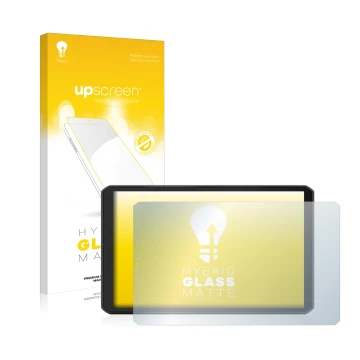 Front side of a product packaging with the brand logo upscreen. Next to it is the device Garmin dezl LGV810 shown with the cor