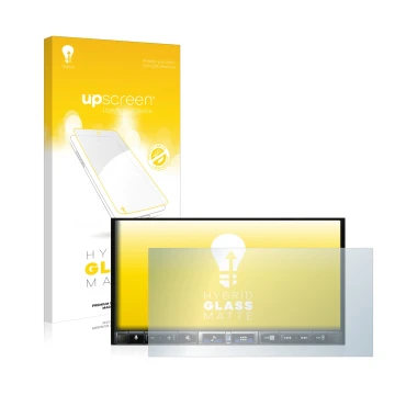 Front side of a product packaging with the brand logo upscreen. Next to it is the device Alpine iLX-705D shown with the corres