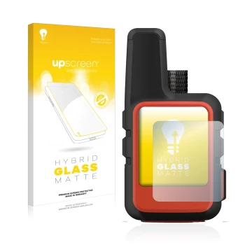 Front side of a product packaging with the brand logo upscreen. Next to it is the device Garmin inReach Mini 2 shown with the 