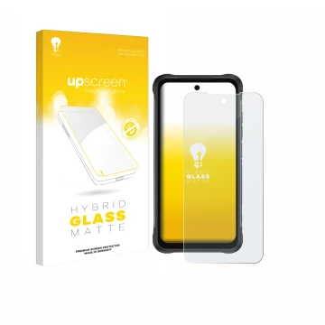 Front side of a product packaging with the brand logo upscreen. Next to it is the device Umidigi Bison 2 Pro shown with the co