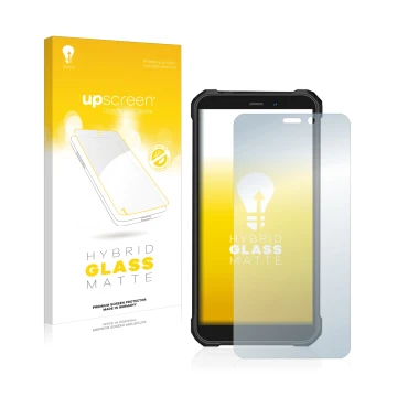 Front side of a product packaging with the brand logo upscreen. Next to it is the device Oukitel WP20 Pro shown with the corre