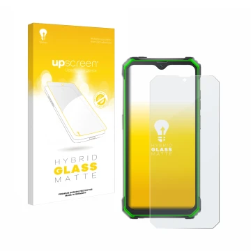 Front side of a product packaging with the brand logo upscreen. Next to it is the device Blackview BV7100 shown with the corre