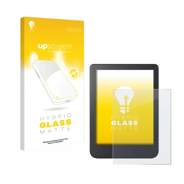 Front side of a product packaging with the brand logo upscreen. Next to it is the device Kobo Clara 2E shown with the correspo