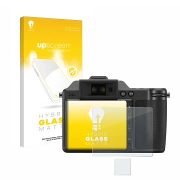 Front side of a product packaging with the brand logo upscreen. Next to it is the device Hasselblad X2D 100C shown with the co