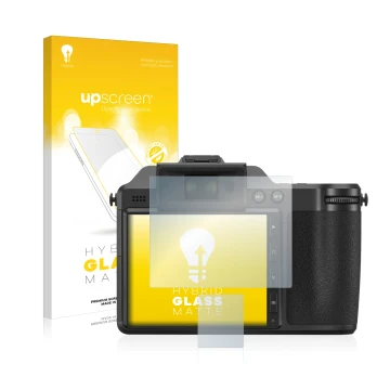 Front side of a product packaging with the brand logo upscreen. Next to it is the device Fujifilm X-H2 shown with the correspo