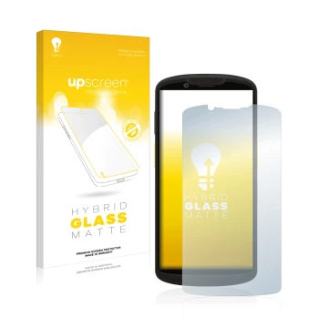 Front side of a product packaging with the brand logo upscreen. Next to it is the device Zebra TC58 shown with the correspondi