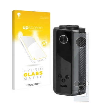 Front side of a product packaging with the brand logo upscreen. Next to it is the device Vaporesso Target 200 Mod shown with t