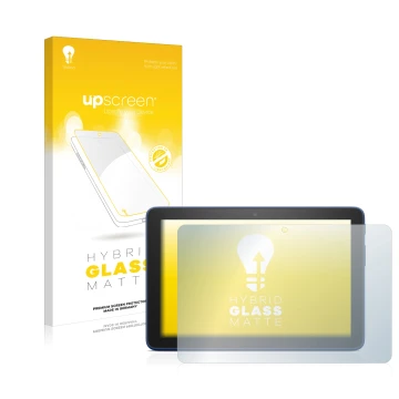 Front side of a product packaging with the brand logo upscreen. Next to it is the device Amazon Fire HD 8 2022 shown with the 