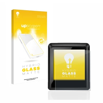 Front side of a product packaging with the brand logo upscreen. Next to it is the device Bosch Intuvia 100 shown with the corr