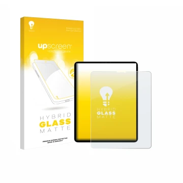 Front side of a product packaging with the brand logo upscreen. Next to it is the device Apple iPad Pro 12.9