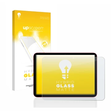 Front side of a product packaging with the brand logo upscreen. Next to it is the device Apple iPad 10.9